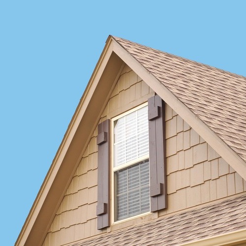 gable with a shingle roof