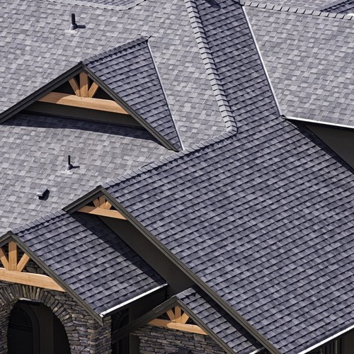 view from above of a shingle roofing system